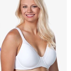 Leading Lady The Brigitte Full Coverage Padded Wirefree T-Shirt Bra White 50DD